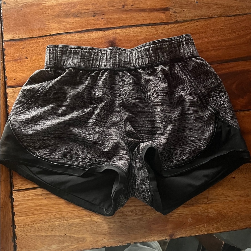 Gray and Black Athletic Shorts